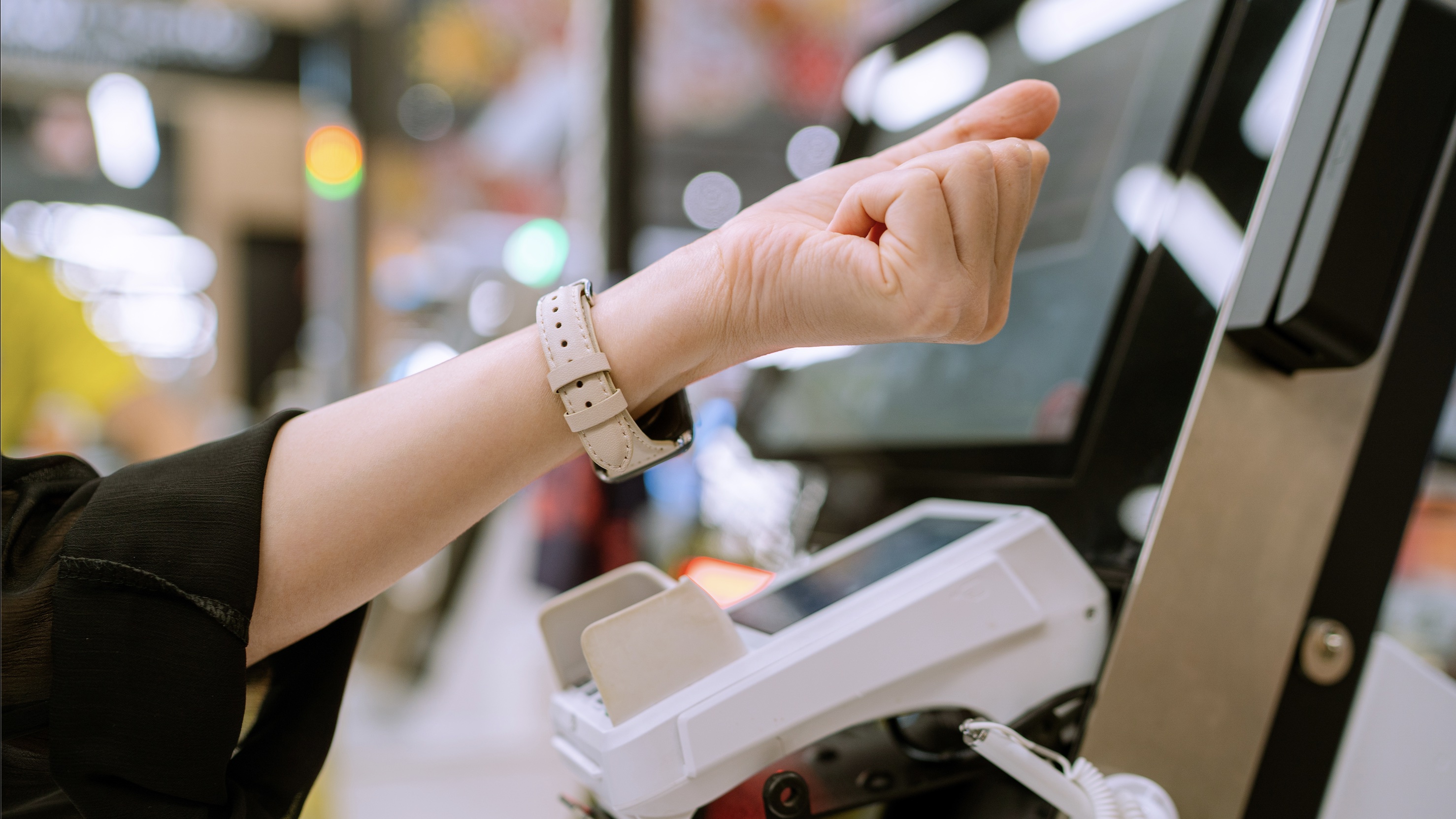 Customer self checkout and using contactless payment.
